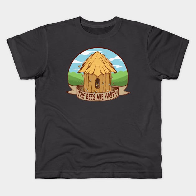 Valheim The Bees Are Happy Kids T-Shirt by Artistic Imp